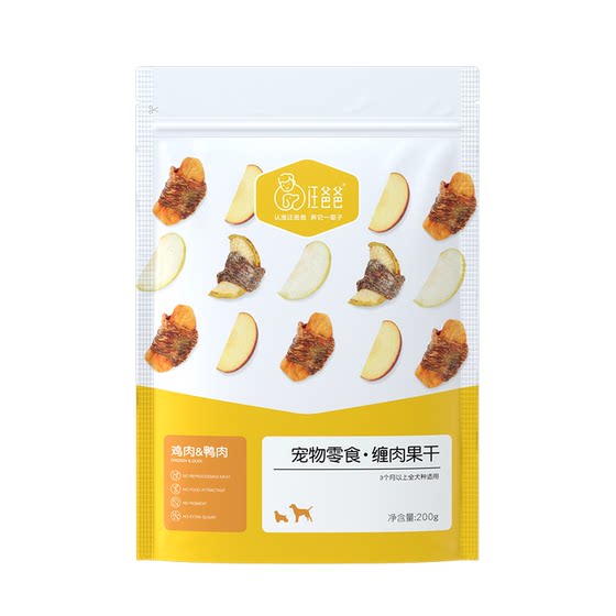 Dad Wang dog snack duck jerky wrapped Sydney chicken entangled apple small and medium -sized dog pet snacks and teeth training
