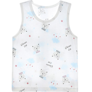 
Baby belly protection vest for summer thin children's bamboo fiber newborn baby sleeveless boys and girls pure cotton inside
