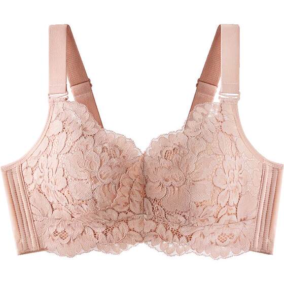 
Qianami underwear, big breasts, small, anti-sagging, secondary breasts, no rims, large size, full cup adjustable bra