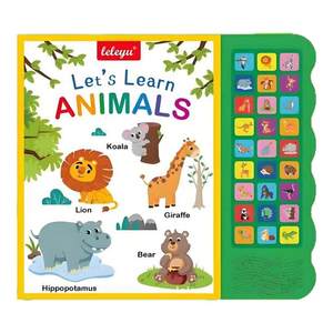 
Infant early education touch voice book, speaking early education audio book, animal cognition, English click read voice book
