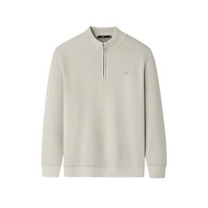 
HLA/Heilan House stand collar half zipper warm sweater 25 autumn and winter new far infrared velvet thickened sweater for men
