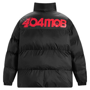 404MOB Muscle, Physical, Three Defenses, Winter Thickened Cotton Clothes, Stand up Collar Cotton Coat, Men's Trendy Warmth, Couple Bread Clothes, Cotton Clothes