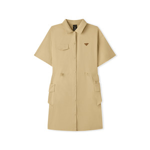 
Skechers waist-cinching workwear dress, anti-wrinkle 2026 summer new women's sports shirt, short skirt, waist slimming