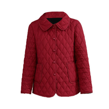 
Middle-aged mothers wear age-reducing western-style cotton-padded clothes 2025 new cotton-padded jackets for middle-aged and elderly women winter light and solid color cotton-padded clothes