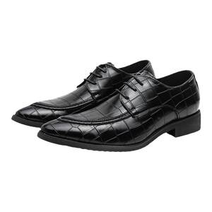 Men's genuine leather shoes British popular high-rise business formal wear casual lace-up pointed toe men's shoes derby shoes
