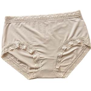 3 price color field underwear ladies high waist 20369 lifting buttocks large size lace border Moder cotton counter breathable triangle
