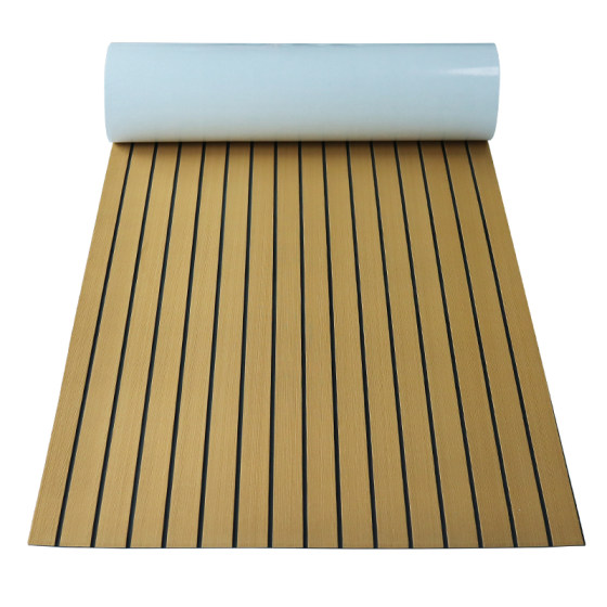 
Yacht floor leather EVA imitation teak floor mat speedboat marine carpet deck special anti-slip mat with adhesive backing foot pads