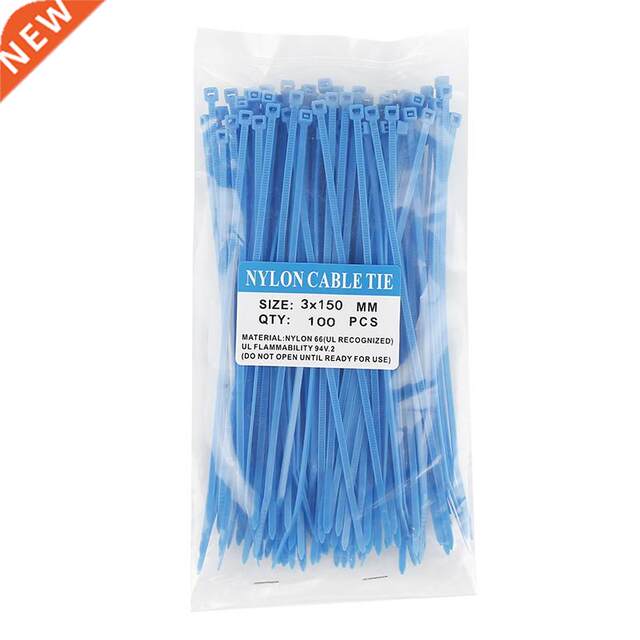 100PCS 150mm Self locking Nylon Cable Ties Plastic Zip Tie