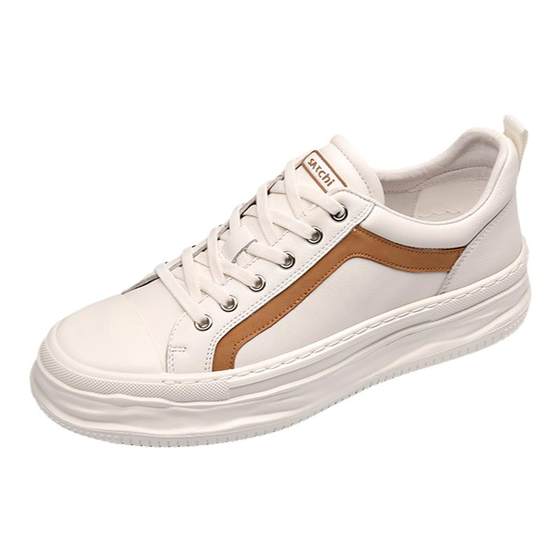 
Satchi/Shachi popular white shoes, cowhide men's leather shoes, spring and autumn new color-blocking genuine leather height-enhancing shoes
