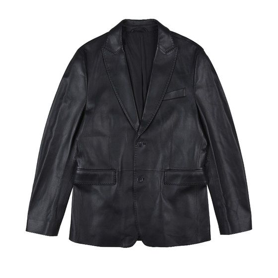 
Radibol men's genuine leather jacket 2025 autumn new sheepskin lapel old money style suit style leather jacket