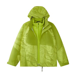 
Zhang Hao's same FILA FUSION trendy brand cotton two-piece set for men 26 spring loose full-print warm jacket