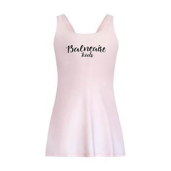 BE Fan De'an girls skirt one-piece swimsuit cute little princess style pink swimming spa vacation dress