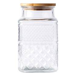 Biaolong Japanese style embossed glass sealed jar