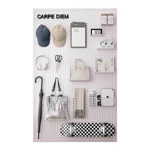 
Metal round hole plate accessories hook mesh basket frame storage box magnetic suction rack color clip desktop storage