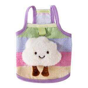 
Dog clothes, pet cat, summer style puppy Teddy Bichon small dog rainbow striped cloud traction sling