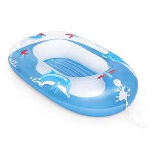 
Children's inflatable boat, big children's waterproof swimming ring, baby plays in the water, sitting in the circle, playing in the water toy boat soft bottom transparent window