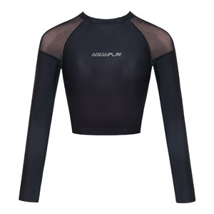 
Star's same style black hot spring swimsuit for men and women, couple's suit, quick-drying long-sleeved beach split, seaside vacation