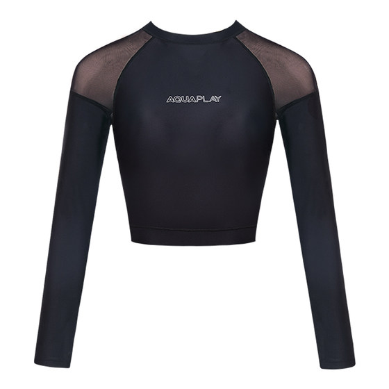 
Star's same style black hot spring swimsuit for men and women, couple's suit, quick-drying long-sleeved beach split, seaside vacation