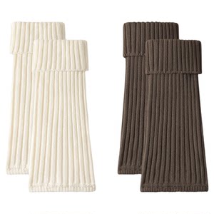 
Wool socks to slim down the legs, warm knitted calf socks for women, autumn and winter style y2k with small leather shoes and piles of stockings