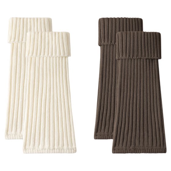 
Wool socks to slim down the legs, warm knitted calf socks for women, autumn and winter style y2k with small leather shoes and piles of stockings