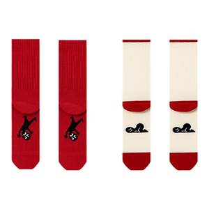 
Uesimori's birth year socks red horse year socks mid-tube socks women's men's socks red socks 2026 New Year socks