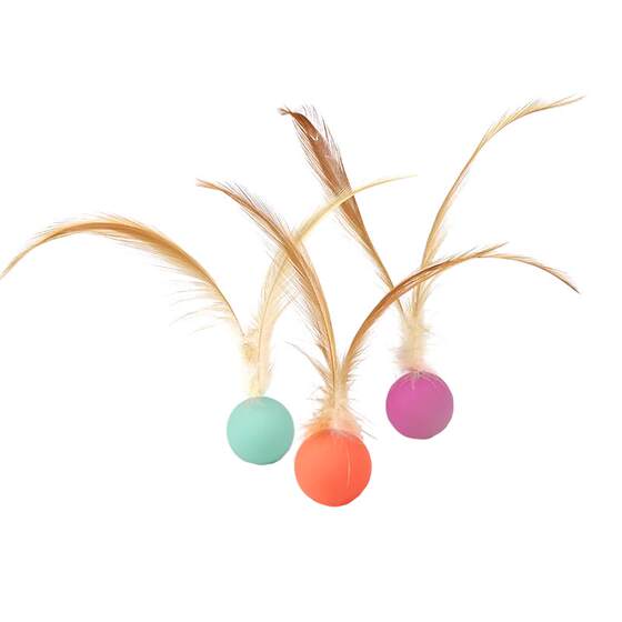 
Cat elastic ball, feather, cat stick, cat toy, self-exciting and boredom relief tool consumes physical strength interactive pet supplies