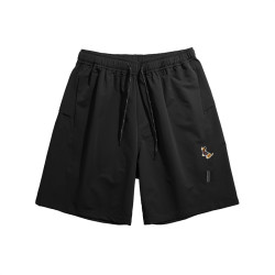 Trendy solid color dachshund shorts for men 2025 summer