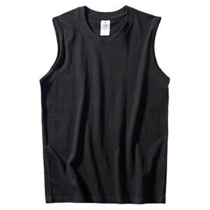 Simple Department! Soft and comfortable! Foreign trade men's clothing summer high grams of heavy casual round neck cotton bottoming shoulder vest