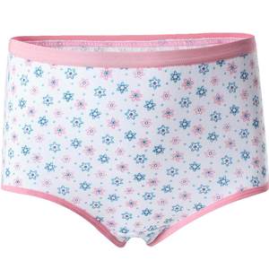 [5 Pack] AB Underwear Women's Pure Cotton Printed High Waist Antibacterial Small Flat Feet Comfortable Large Size Mommy Pants 0106