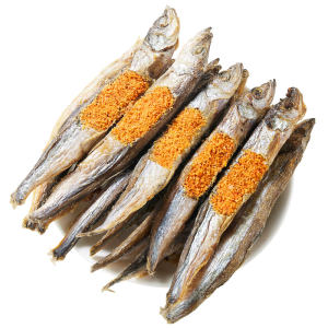 
Freeze-dried cat snacks for Duochun fish to supplement fattening hair, gills, nutritious calcium, full seeds, teeth-molding small fish into kitten mixing staple food