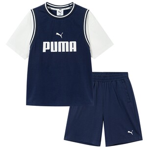 
PUMA children's clothing 26 summer children's T-shirt shorts cool quick-drying basketball sports short-sleeved fashionable suit