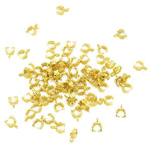 10 -color leaf hanging buckle hanging head melon seeds buckle DIY ancient wind hair, stepping, shaking material, crown 钗 alloy accessories
