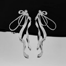 Super beautiful~Super fairy tassel ribbon earrings, light luxury and niche design, high-end and elegant temperament, versatile earrings for women