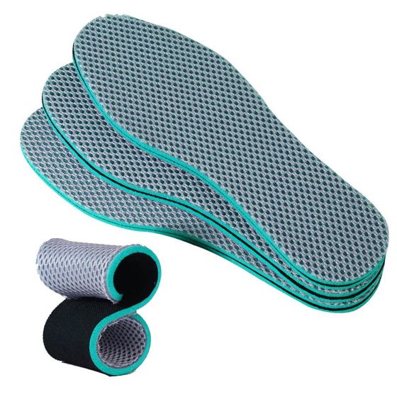 Sports insoles Thick, soft, comfortable, breathable, sweat, anti -deodorant, anti -deodorized men's and women's sports basketball shock -absorbing leather shoe insoles summer and autumn