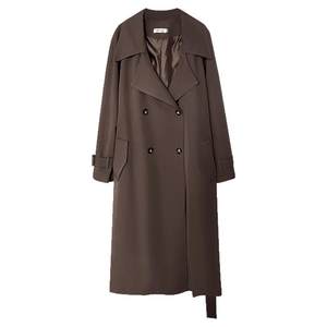 
This year's popular temperament coat for women's large-size autumn windbreaker jacket for women's spring 2025 new long and high-end feel