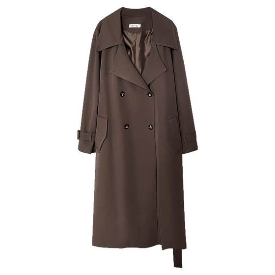 
This year's popular temperament coat for women's large-size autumn windbreaker jacket for women's spring 2025 new long and high-end feel