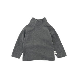 
Baby girl winter style warm turtleneck bottoming shirt boy long-sleeved T-shirt versatile casual baby Korean style top
