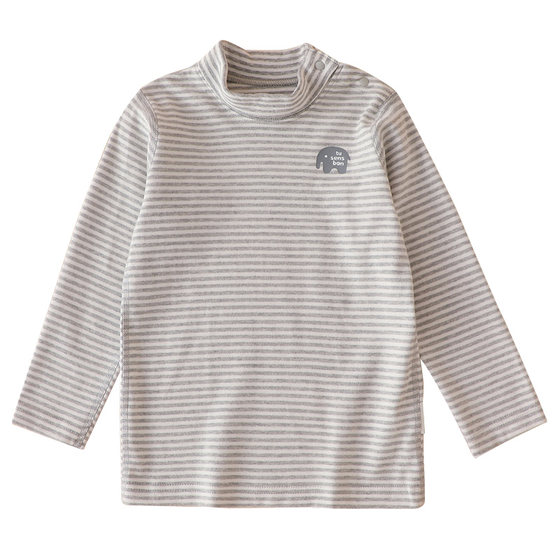 
Half turtleneck children's pure cotton bottoming shirt, long-sleeved T-shirt for small and medium-sized children, versatile top for boys and girls, baby autumn clothes