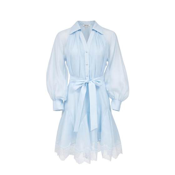 
Ayama Vero Moda dress 25 autumn and winter new solid color belt lace high-waist short skirt agile