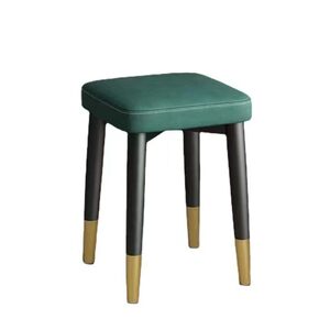 
Home light luxury soft bag stool stackable metal stool simple dining table square stool living room companion stool pre-chair durable
