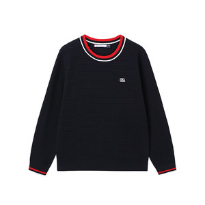 
ELLE ACTIVE women's sports t-shirt simple waffle jacquard sweater comfortable and versatile long-sleeved bottoming shirt for women