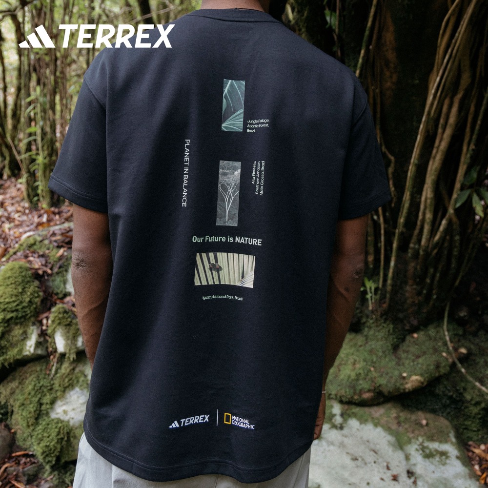国家地理联名户外运动短袖速干T恤男上衣夏新款adidas TERREX官方