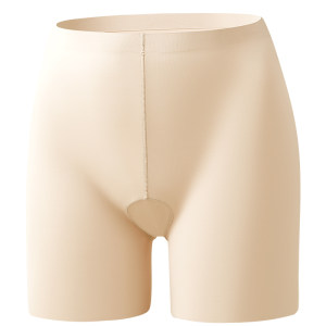 Six rabbits safety pants anti -free light pants women without trace ice silk pure cotton crotch leggings, no rolling side -edged trousers, female
