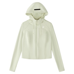 
FILA FUSION Fila trendy brand women's knitted jacket spring slimming casual commuter hooded top