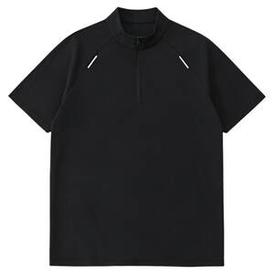 
Pull back quick-drying T men's 2026 new summer half-zip ice silk short-sleeved outdoor sports breathable top fitness clothes