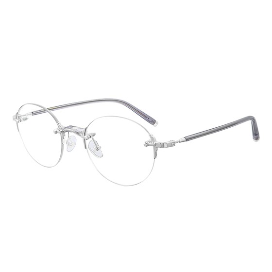 
[New Style] Wooden Ninety Rimless Glasses Water Drop Frame Sheet Lightweight Simple Metal Glasses Frame MJ12FM1038