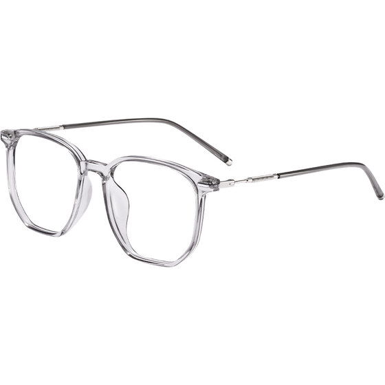 
Anti-blue light glasses for women transparent coconut gray myopia can be matched with large frames without makeup flat light eye protection frame men
