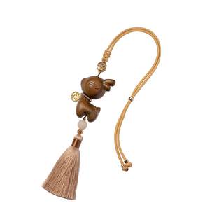 Sandalwood Yilu Ping'an Automobile Pendant Natural Wooden High-end Car Car Hanging New Creative Interior Decoration Pendant