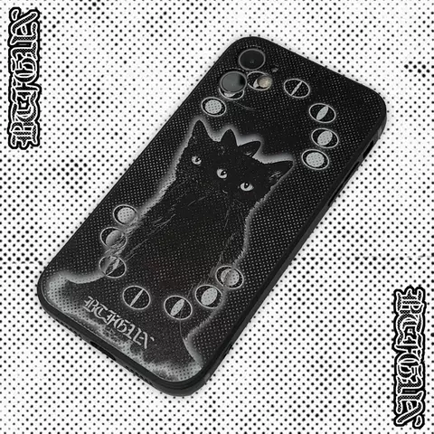 Butterflygun Dark  Gothic BLACK CAT Custom Made Handmade Phone Cases Covers – iPhone, Galaxy, Xiaomi