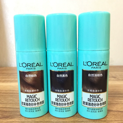 L'Oreal, смывающийся быстрый спрей подходит для седых волос, восстановление цвета, 75 мл